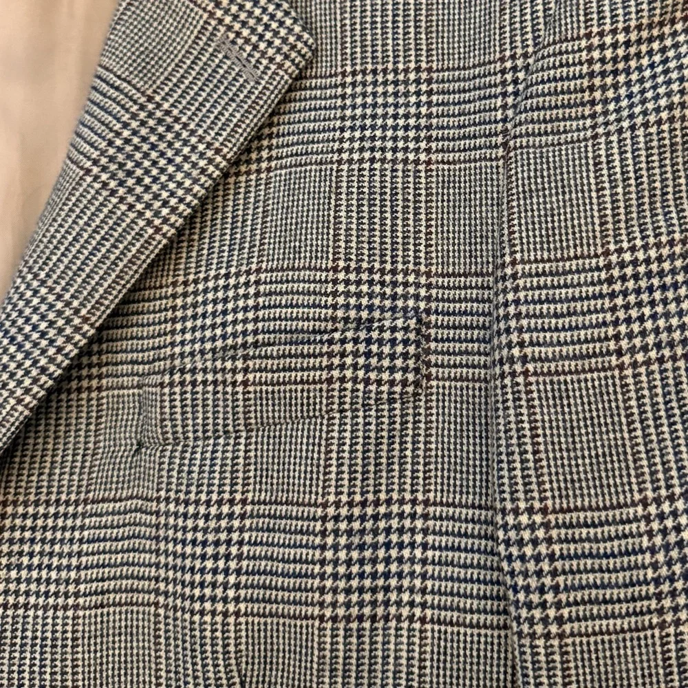 Excellent Condition 100% Wool Plaid Sport Coat Blazer 44T Chaps Ralph Lauren